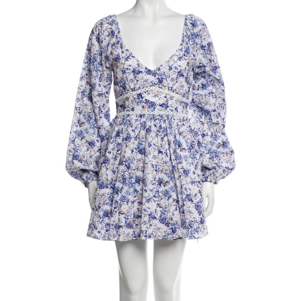 Caroline Constas Floral Print Mini Dress